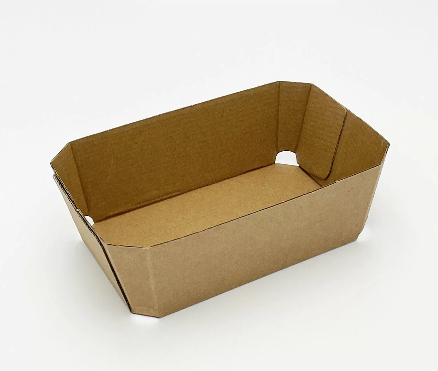 Лоток для фруктів білий / коричневий 0,5 кг